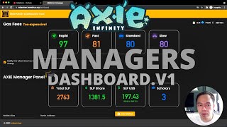 Axie Infinity Dashboard Tool for Managers Tracking [upl. by Karia]