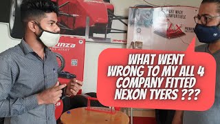 TATA NEXON Tyres Upgrade  Company fitted All 4 TYER PROBLEM in TATA Nexon  MRF PERFINZA  REVIEW [upl. by Itra]