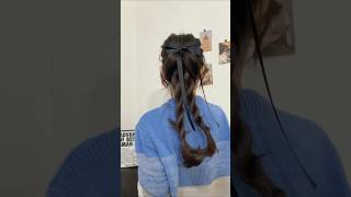 Easy hair style hair hairtutorial hairstyles hairtutorial diyhairstyles 头发 [upl. by Hube]