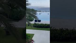 Sandals Royal Curacao lobby and view over double infinity pool [upl. by Lledyr776]