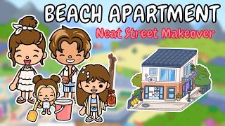 Beach Apartment ☀️ Neat Street Building Makeover 🏖️ Toca Boca House Ideas 😍 TOCA GIRLZ [upl. by Ennyl]