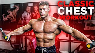 CHEST DAY  CLASSIC BODYBUILDING  5 WEEKS OUT [upl. by Adahs]