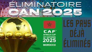 Éliminatoires CAN 2025  Les pays déjà éliminés de la compétition [upl. by Niatsirt589]