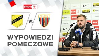 Betclic 2liga Konferencja prasowa po meczu Wieczysta Kraków  Polonia Bytom 31 [upl. by Einreb]