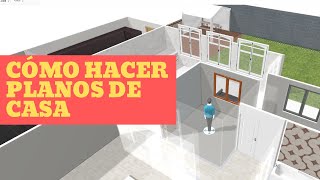 Cómo hacer PLANOS  IMÁGENES 3D de una casa  Fácil  Programa Gratuito [upl. by Enyaw]