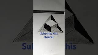 Easy draw this impossible triangle geometric pattern art drawing ytshort [upl. by Onaicilef]