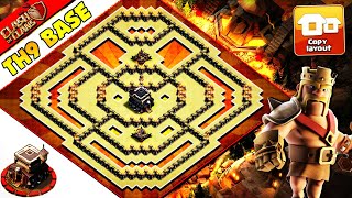 NEW STRONGEST Town Hall 9 TH9 WAR Base With CopyLink 2022  Clash Of Clans 709 [upl. by Anagnos]