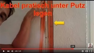 Kabel praktisch unterputz legen im Altbau LAN Kabel [upl. by Sharp19]