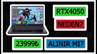 PÄ°YASAYI ĹžAĹžKINA Ă‡EVÄ°REN LAPTOP ACER Nitro V 15 ANV155154UY NHQNBEY001 ALINIR MI  4050 60W [upl. by Akital205]