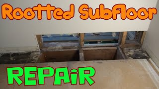 Rotted Subfloor Repair [upl. by Dnalloh]