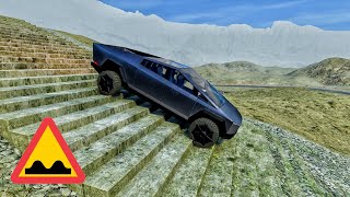 Tesla Cybertruck Suspension amp Stress Testing BeamNG Drive 😲 [upl. by Ydorb]