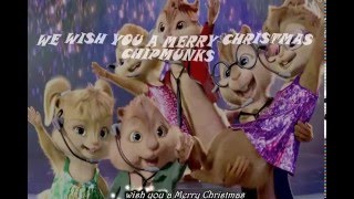 We wish you a merry Christmas Lyrics  Chipmunks [upl. by Nalid934]