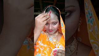 Karwachauth sidur porar style 🧡✨ karwachauth 2024 youtubeshorts Munmunkonai makeup hack [upl. by Divadnhoj242]