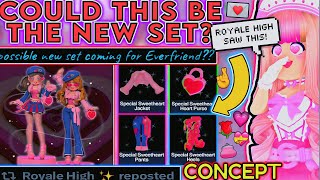 COULD THIS BE THE NEW VALENTINES SET ROYALE HIGH SAW IT ROBLOX Everfriend Concept Theory [upl. by Dinny]