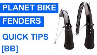 PLANET BIKE Bicycle Fenders Quick Tips [upl. by Ydderf151]