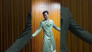 HAPPY CUSTOMER WITH SRK DRESS SRK LOOKS IN a mint green bandhgala sherwani jacket with GREY KURTA [upl. by Ennaerb511]