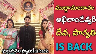 mudda mandaram serial family is back  deva parvathi akhilandeshwari is back [upl. by Nightingale]