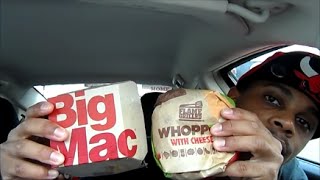 McDonalds Big Mac Vs Burger King Whopper Review [upl. by Einafpets653]