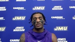 JMU wide receiver Antwane Wells Jr on his approach and his big game against Maine [upl. by Ylak]