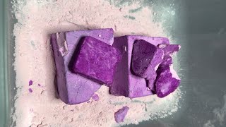 Dyed Gym chalk💜🫶🏻asmr satisfying gymchalkasmr gymchalk gymchalkcrush dyedgymchalk [upl. by Saville651]