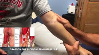 Graston Technique for Bicipital Tendon Repair [upl. by Aduh]