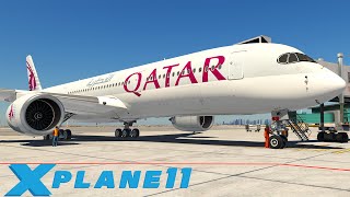 XPLANE 11  A350 QATAR DOHA  AMMAN [upl. by Drislane]