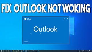 How To Fix Outlook Not WorkingOpening in Windows 10 [upl. by Nevetse]