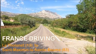 7 🇫🇷 France driving Le Tholonet AixenProvence to St MaximinlaSainteBaume [upl. by Griseldis]