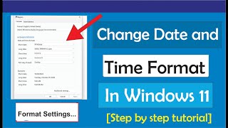 How to Change Date and Time Format in Windows 11 [upl. by Chill]