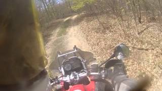 Green Forest Ride crashing the R1200GSA like a noob [upl. by Biagio]