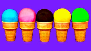 PlayDoh Ice Cream Cone Surprise Eggs Spiderman Minnie Mouse Sesame Street Disney Frozen FluffyJet [upl. by Wendell]