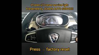 Proton x70 service reminder reset [upl. by Seerdi378]