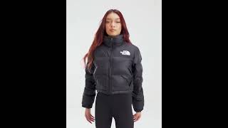 THE NORTH FACE Shiny Cropped Nuptse Puffer Jacket Glossy Black Women  JD Sports [upl. by Arateehc]