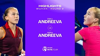 Mirra Andreeva vs Erika Andreeva  2024 Wuhan Round 2  WTA Match Highlights [upl. by Ynohtnaleahcim755]