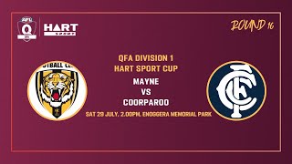 Rd 16 Mayne vs Coorparoo Mens Div 1 [upl. by Job]