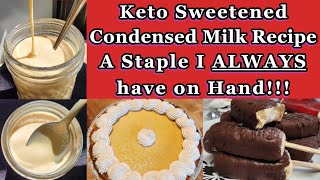 Keto Sweetened Condensed Milk Recipe  Simple amp Versatile [upl. by Llecrep]