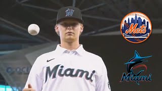 Marlins Prospect Max Meyer vs New York Mets  4 Perfect Innings Full Outing [upl. by Enerak]