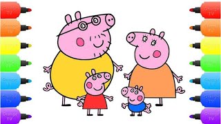 Como Dibujar Y Pintar Peppa Pig Y AmigosEn EspañolDibujos AnimadosPara Niños De Años [upl. by Ynnot983]