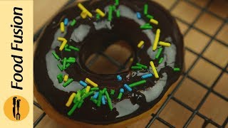 Homemade Chocolate Donuts Recipe  doughnut recipe By Food Fusion [upl. by Scarito99]