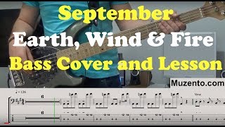 September  Earth Wind amp Fire  Bass Cover and Lesson [upl. by Basia180]