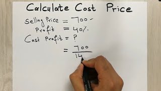 How to Calculate the Cost Price Easy Trick [upl. by Connors]