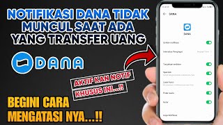 Cara Mengatasi Notifikasi Dana Tidak Muncul  Dana Error Notifikasi Tidak Muncul [upl. by Viquelia]