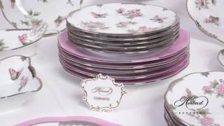 Queen Victoria Platinum Dinner set  Herend Porcelain [upl. by Ayikan145]