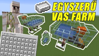 Egyszerű vas farm  Minecraft Tutorial Magyarul  1163  120 Java [upl. by Akanke]