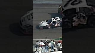 Marlin and Lepage crash in the 2000 Pop Secret 400 Lepages car moves on its own nascar shorts [upl. by Notlrac]