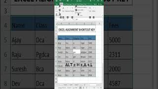 ALIGNMENTS SHORTCUT  EXCEL ALIGNMENTS SHORTCUT KEY  ALIGNMENT SHORTCUT IN EXCEL  DIGITAL BHANDAR [upl. by Dor651]