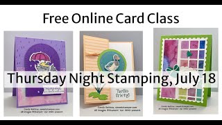 Lets Make 3 Cute CardsFree Online Card Class [upl. by Ahsinod]