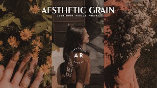 Aesthetic Grain  Free Lightroom Mobile Presets  Aesthetic Preset  Grain Preset  Aesthetic Filter [upl. by Vivien]