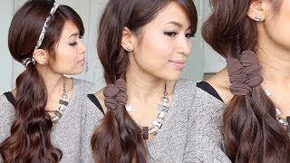 Easy Faux Braid Headband Hairstyles for Medium Long Hair Tutorial [upl. by Eelidnarb]