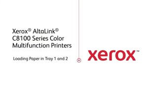 Xerox C8100 Printer  Loading Paper in Tray 1 and 2 [upl. by Eiramanin]